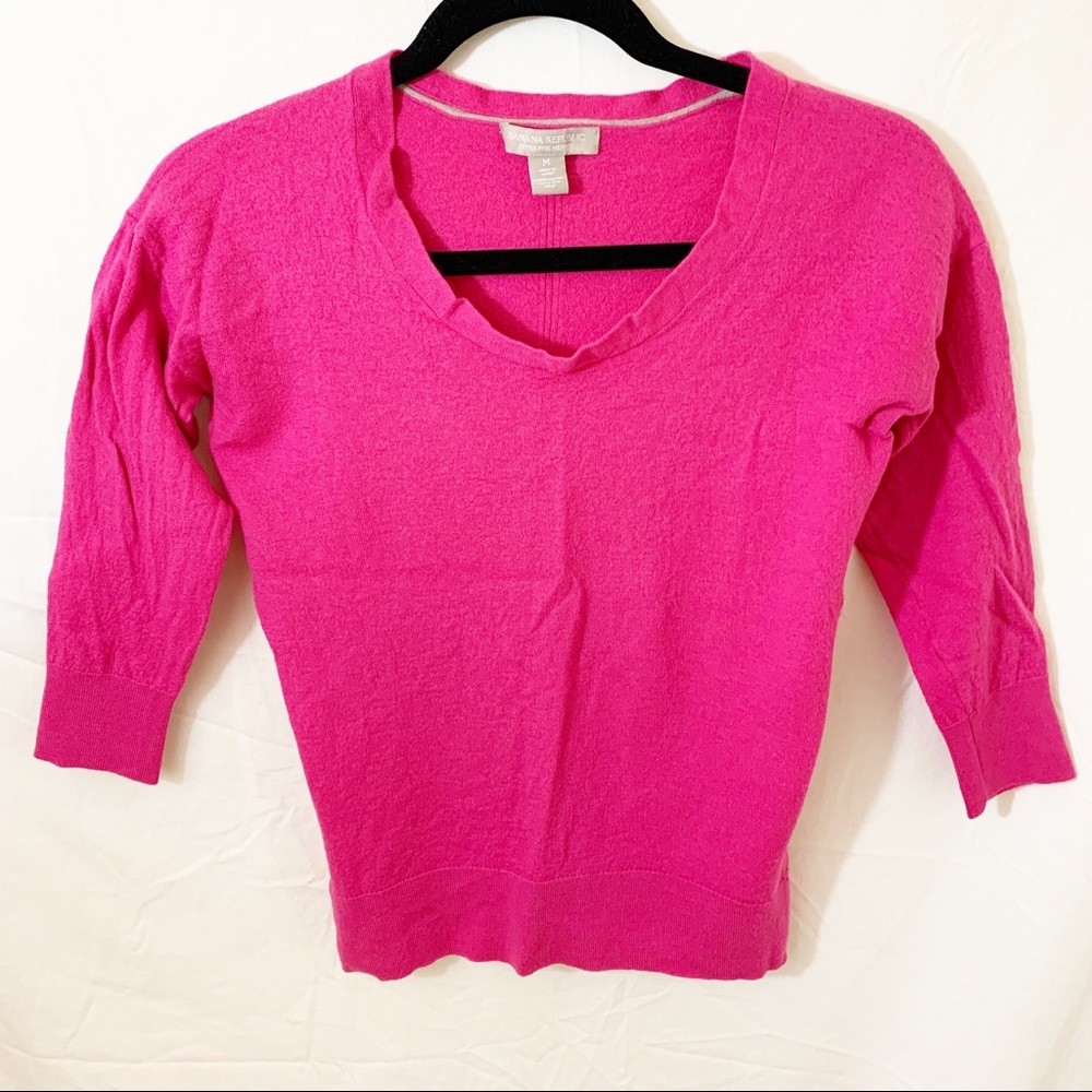 Banana Republic Extra Fine Merino Wool Pink Medium